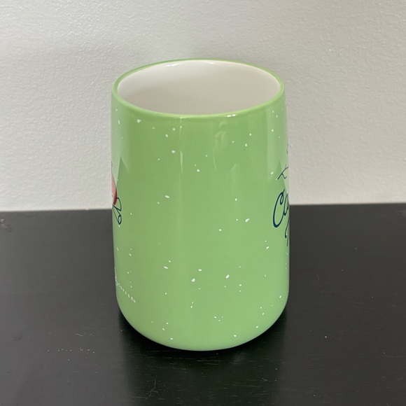 2020 Caribou Coffee Mug 14 oz Gather  Around The Campfire Mocha Green Speckled - Picture 2 of 8